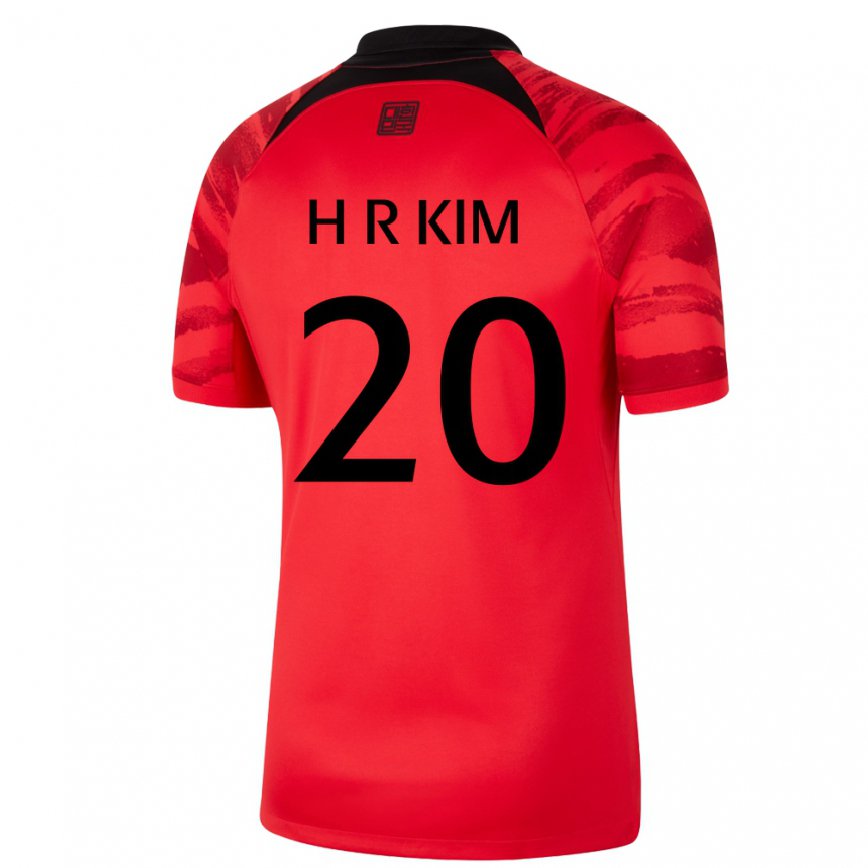 Hombre Camiseta Corea Del Sur Kim Hye Ri #20 Negro Rojo 1ª Equipación 22-24 Perú