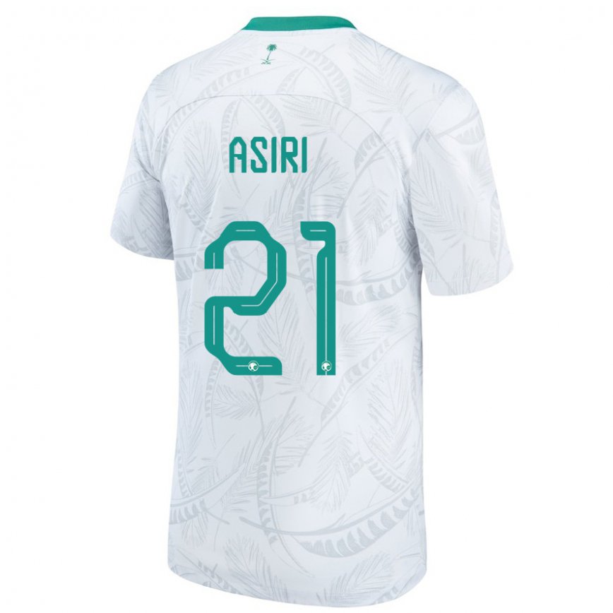 Hombre Camiseta Arabia Saudita Haitham Asiri #21 Blanco 1ª Equipación 22-24 Perú