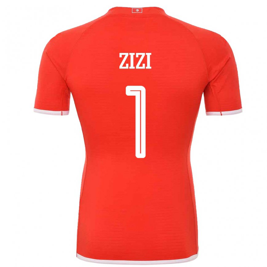 Hombre Camiseta Túnez Nesrine Zizi #1 Rojo 1ª Equipación 22-24 Perú