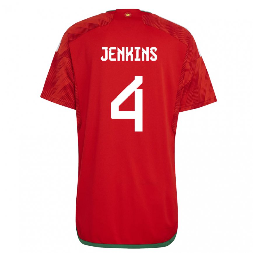 Hombre Camiseta Gales Shaunna Jenkins #4 Rojo 1ª Equipación 22-24 Perú