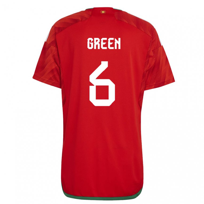 Hombre Camiseta Gales Josephine Green #6 Rojo 1ª Equipación 22-24 Perú