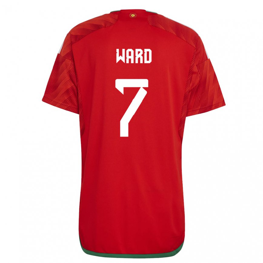 Hombre Camiseta Gales Helen Ward #7 Rojo 1ª Equipación 22-24 Perú