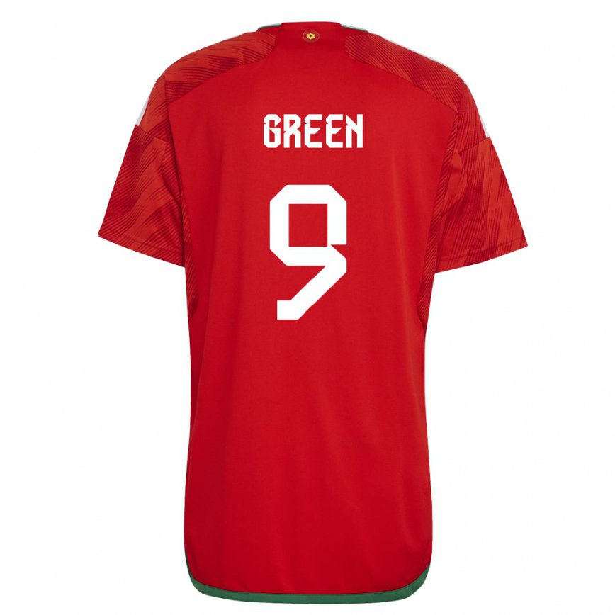 Hombre Camiseta Gales Kayleigh Green #9 Rojo 1ª Equipación 22-24 Perú