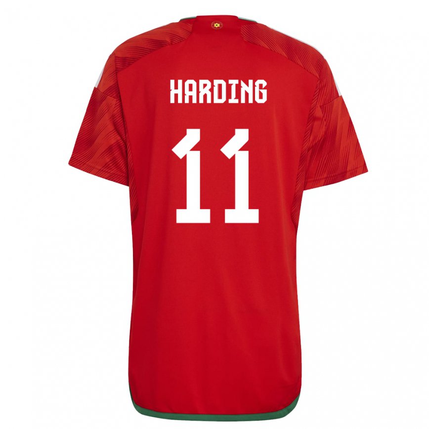 Hombre Camiseta Gales Natasha Harding #11 Rojo 1ª Equipación 22-24 Perú