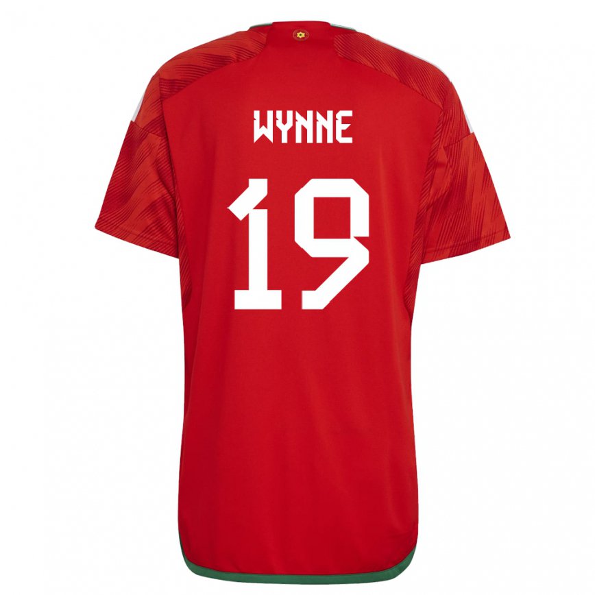 Hombre Camiseta Gales Megan Wynne #19 Rojo 1ª Equipación 22-24 Perú