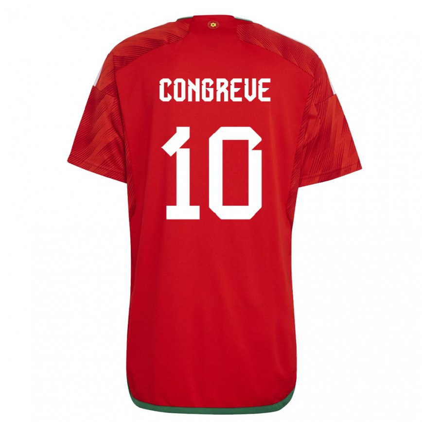 Hombre Camiseta Gales Cameron Congreve #10 Rojo 1ª Equipación 22-24 Perú