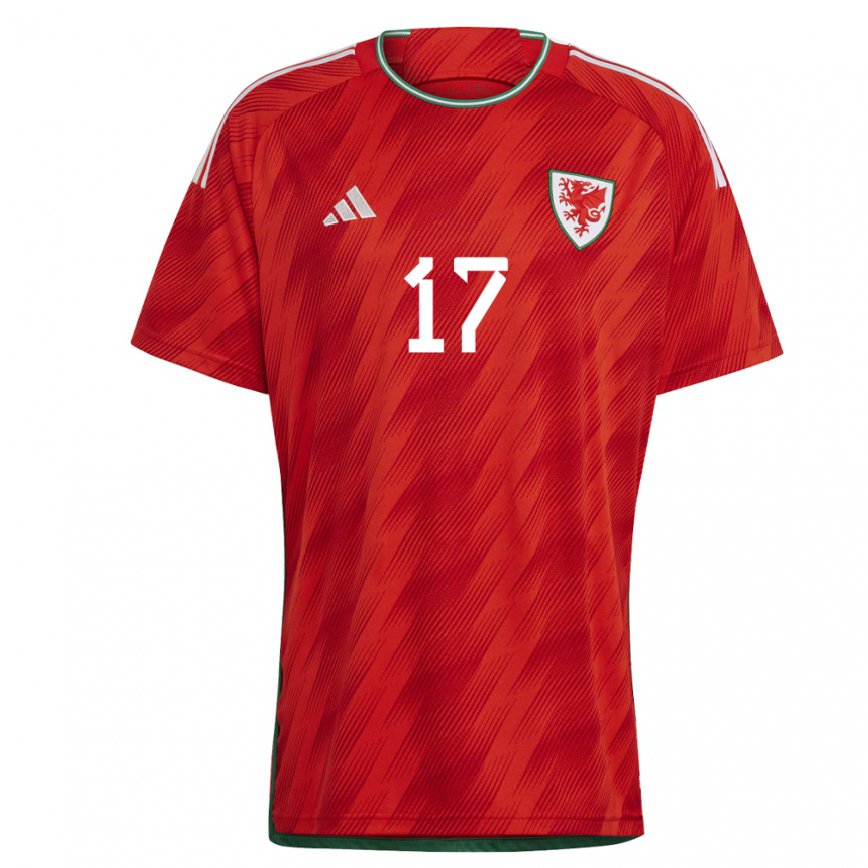 Hombre Camiseta Gales Zac Bell #17 Rojo 1ª Equipación 22-24 Perú