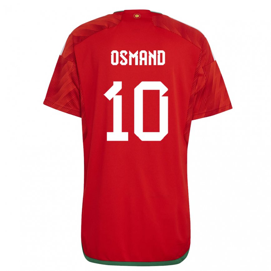 Hombre Camiseta Gales Callum Osmand #10 Rojo 1ª Equipación 22-24 Perú