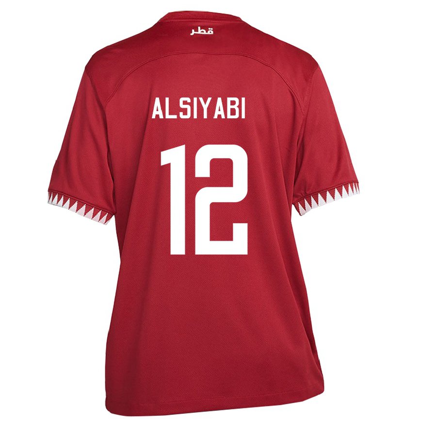 Hombre Camiseta Catar Shaima Alsiyabi #12 Granate 1ª Equipación 22-24 Perú