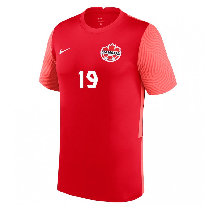 Hombre Camiseta Canadá Adriana Leon #19 Rojo 1ª Equipación 22-24 Perú