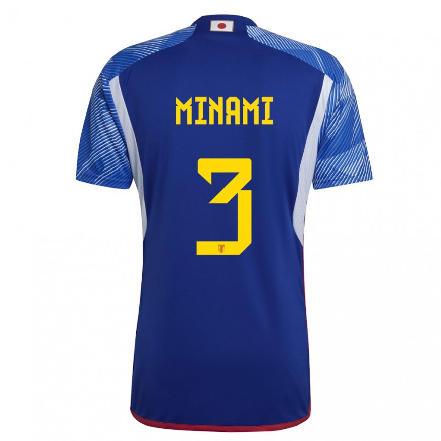 Hombre Camiseta Japón Moeka Minami #3 Azul Real 1ª Equipación 22-24 Perú