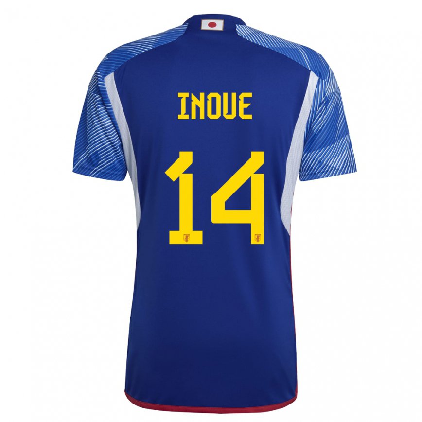 Hombre Camiseta Japón Ayaka Inoue #14 Azul Real 1ª Equipación 22-24 Perú