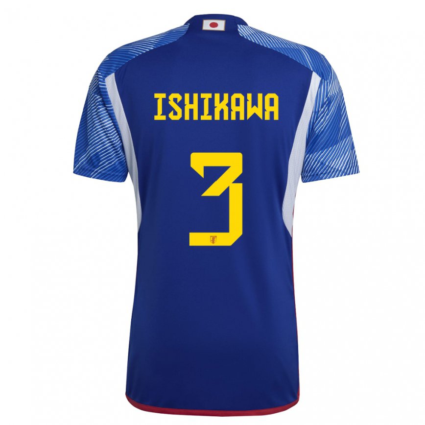 Hombre Camiseta Japón Seita Ishikawa #3 Azul Real 1ª Equipación 22-24 Perú