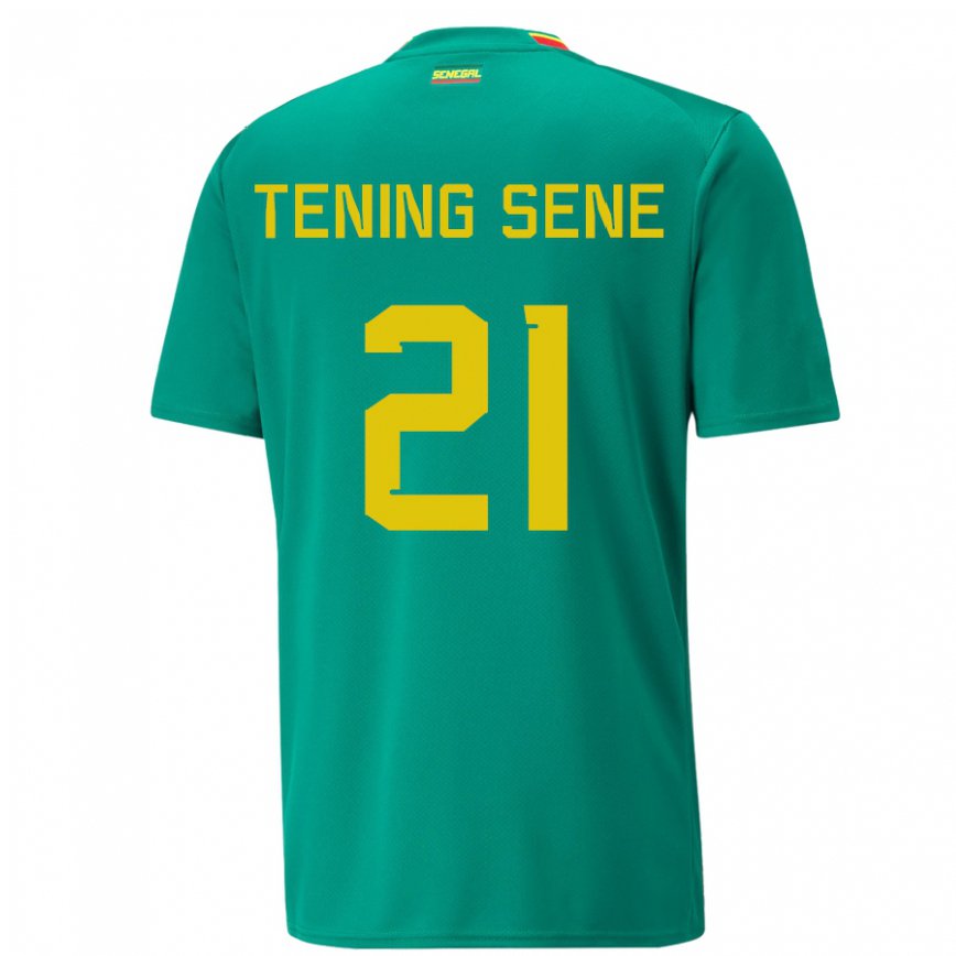 Hombre Camiseta Senegal Tening Sene #21 Verde 2ª Equipación 22-24 Perú