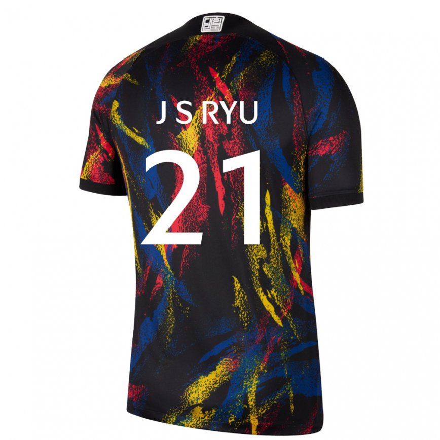 Hombre Camiseta Corea Del Sur Ryu Ji Soo #21 Multicolor 2ª Equipación 22-24 Perú