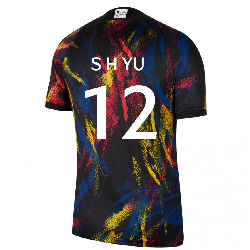 Hombre Camiseta Corea Del Sur Yu Seung Hyun #12 Multicolor 2ª Equipación 22-24 Perú