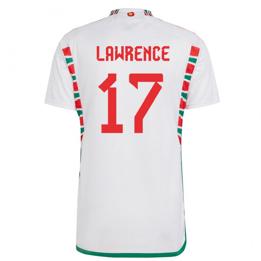 Hombre Camiseta Gales Nadia Lawrence #17 Blanco 2ª Equipación 22-24 Perú