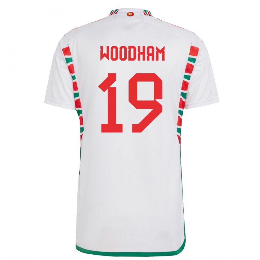 Hombre Camiseta Gales Lily Woodham #19 Blanco 2ª Equipación 22-24 Perú