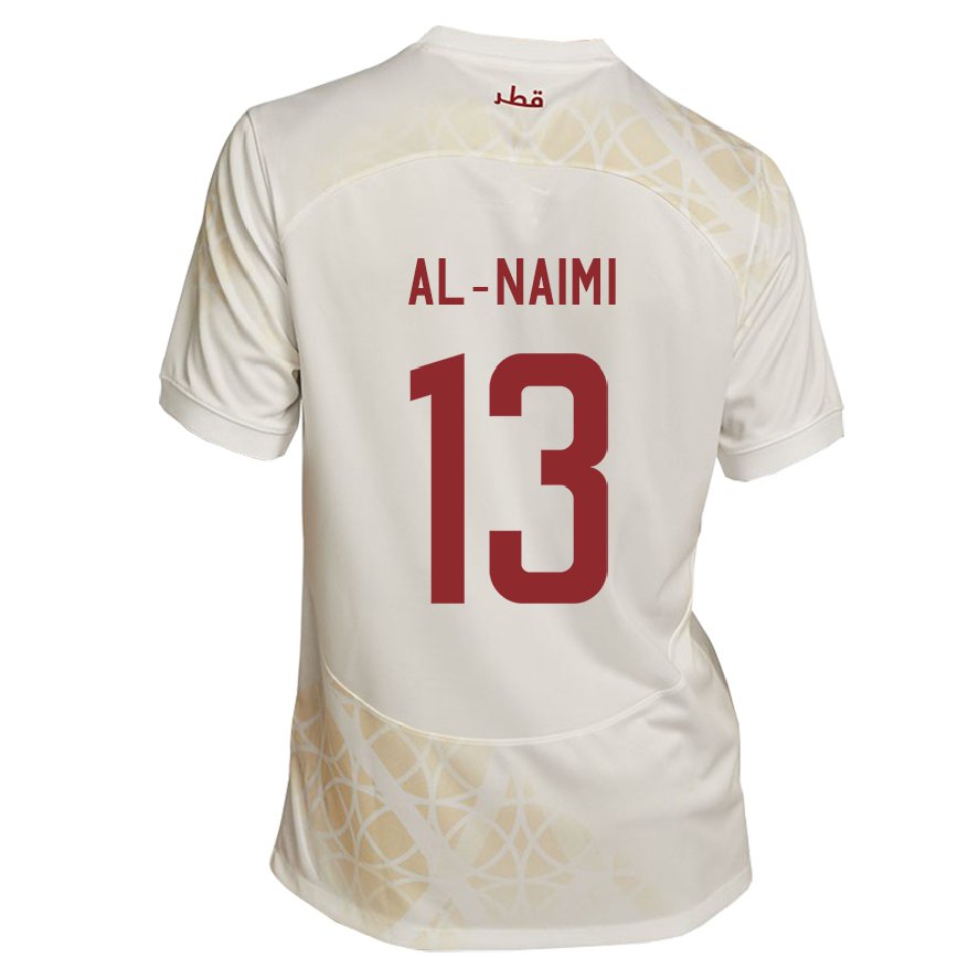 Hombre Camiseta Catar Zahra Al Naimi #13 Beis Dorado 2ª Equipación 22-24 Perú