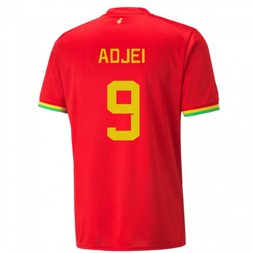 Hombre Camiseta Ghana Vivian Adjei #9 Rojo 2ª Equipación 22-24 Perú