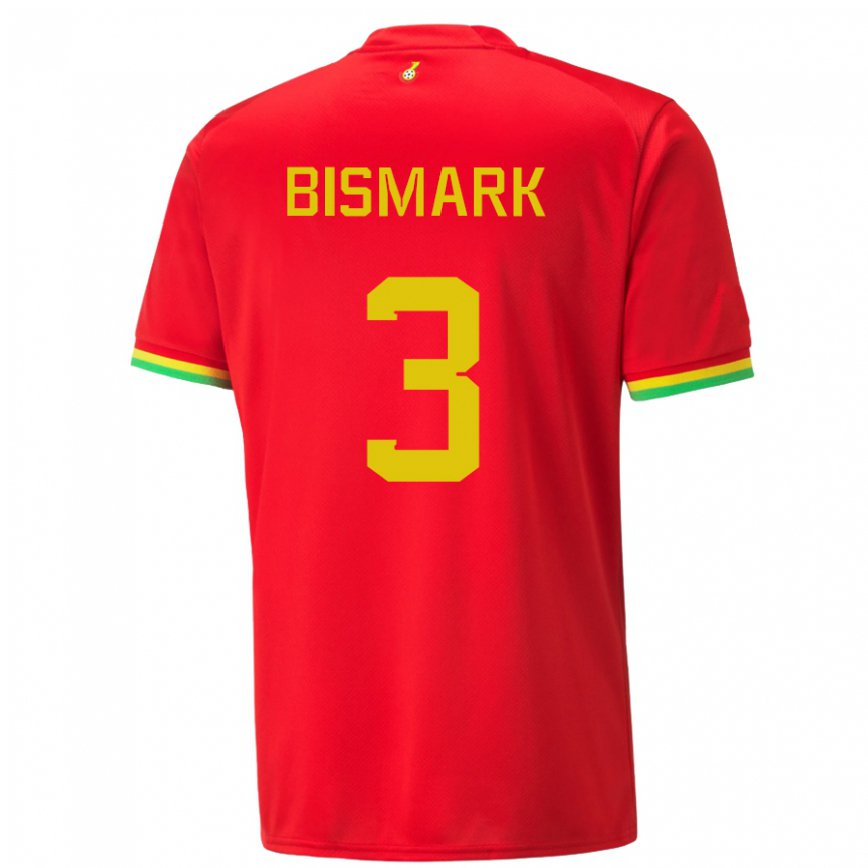 Hombre Camiseta Ghana Anim Bismark #3 Rojo 2ª Equipación 22-24 Perú