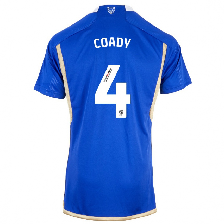 Niño Fútbol Camiseta Conor Coady #4 Azul 1ª Equipación 2023/24 Perú