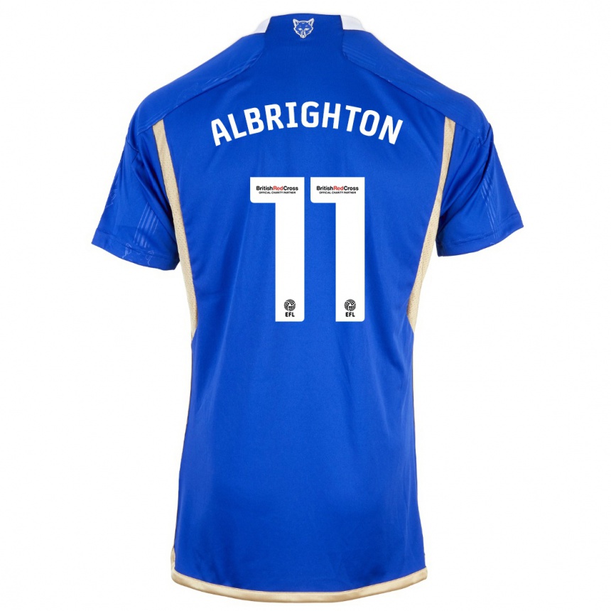 Niño Fútbol Camiseta Marc Albrighton #11 Azul 1ª Equipación 2023/24 Perú