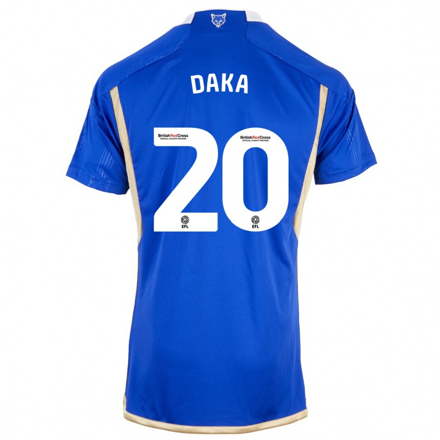 Niño Fútbol Camiseta Patson Daka #20 Azul 1ª Equipación 2023/24 Perú