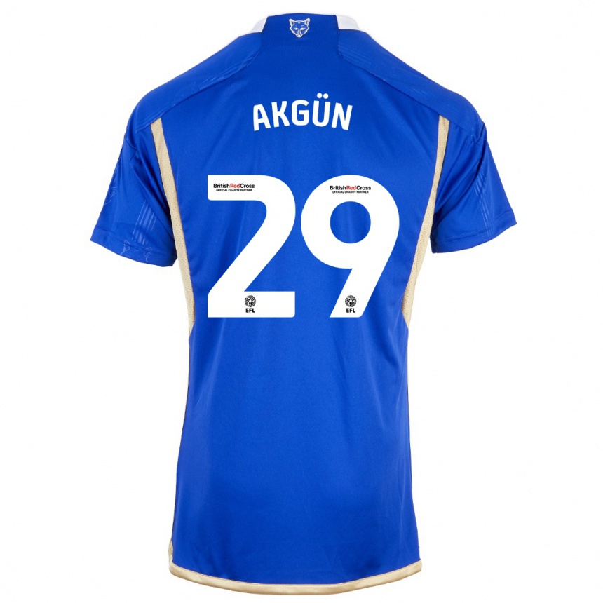 Niño Fútbol Camiseta Yunus Akgün #29 Azul 1ª Equipación 2023/24 Perú