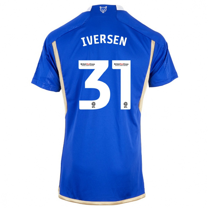 Niño Fútbol Camiseta Daniel Iversen #31 Azul 1ª Equipación 2023/24 Perú