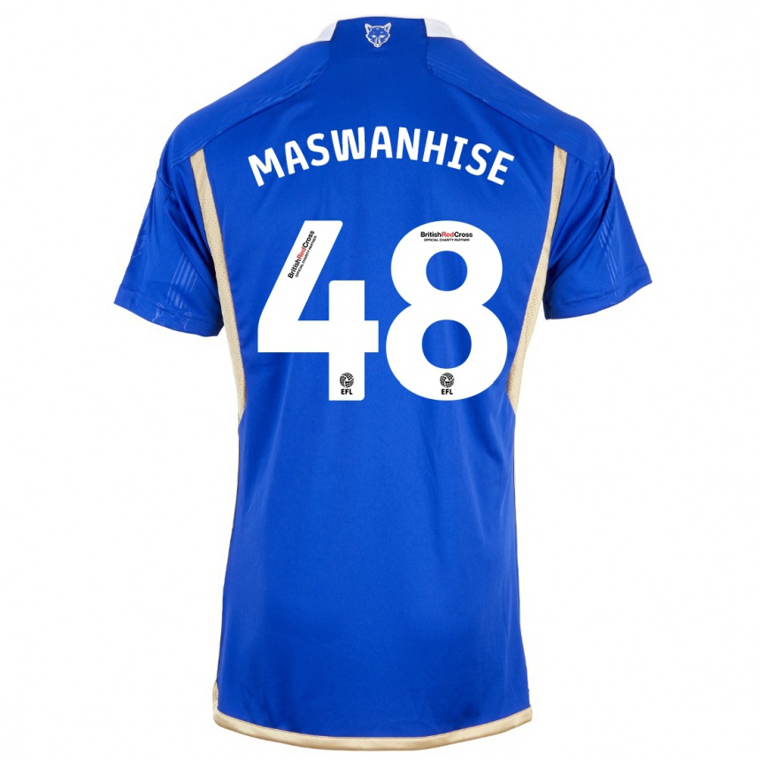 Niño Fútbol Camiseta Tawanda Maswanhise #48 Azul 1ª Equipación 2023/24 Perú