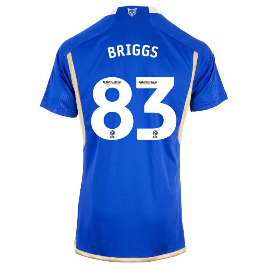 Niño Fútbol Camiseta Logan Briggs #83 Azul 1ª Equipación 2023/24 Perú