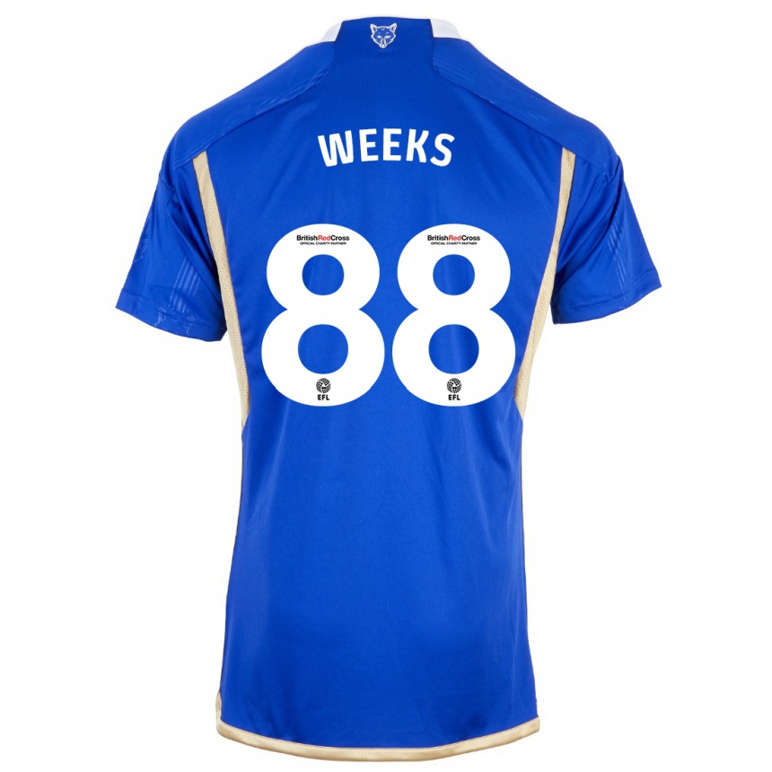 Niño Fútbol Camiseta Tyler Weeks #88 Azul 1ª Equipación 2023/24 Perú