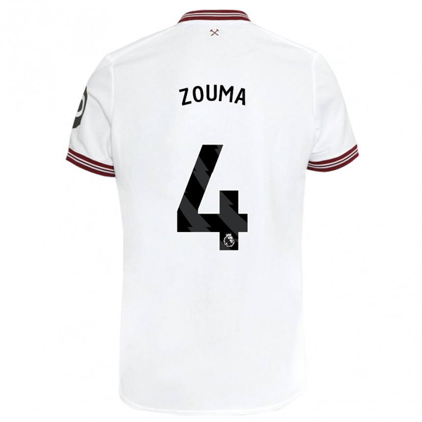 Niño Fútbol Camiseta Kurt Zouma #4 Blanco 2ª Equipación 2023/24 Perú