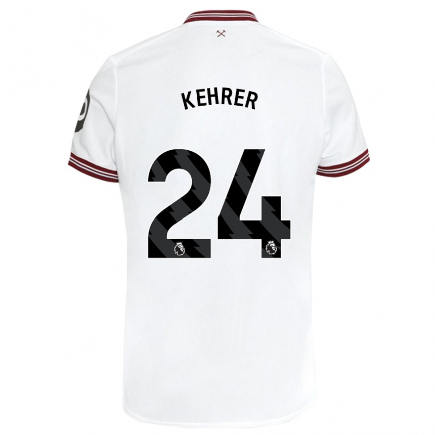 Niño Fútbol Camiseta Thilo Kehrer #24 Blanco 2ª Equipación 2023/24 Perú