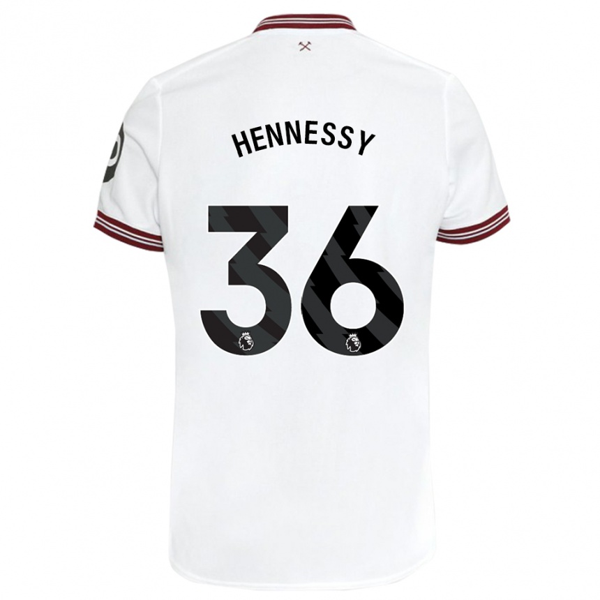 Niño Fútbol Camiseta Alexandra Hennessy #36 Blanco 2ª Equipación 2023/24 Perú