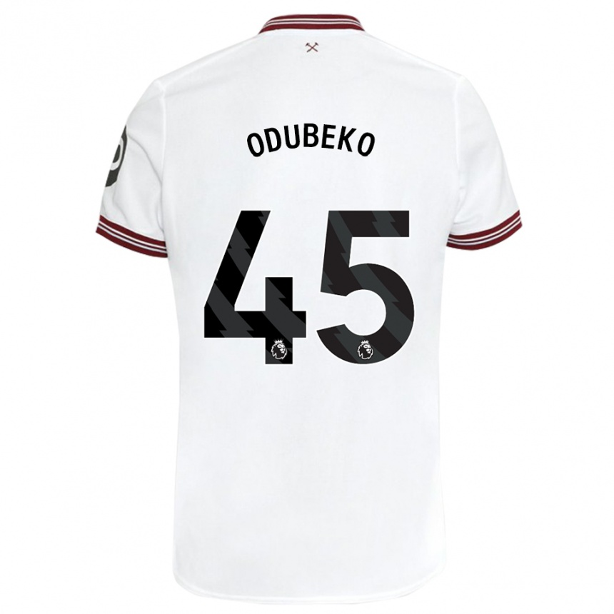 Niño Fútbol Camiseta Mipo Odubeko #45 Blanco 2ª Equipación 2023/24 Perú