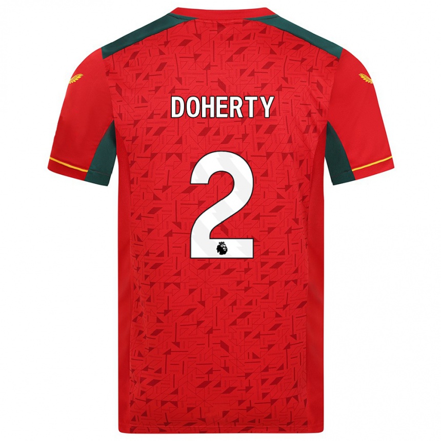 Niño Fútbol Camiseta Matt Doherty #2 Rojo 2ª Equipación 2023/24 Perú