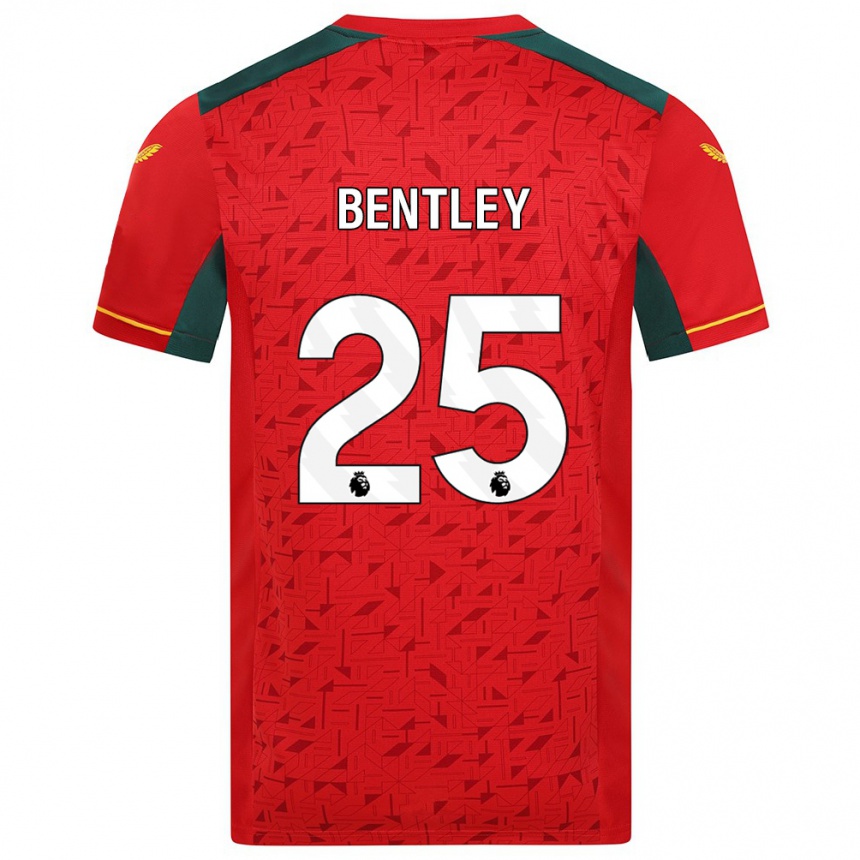 Niño Fútbol Camiseta Daniel Bentley #25 Rojo 2ª Equipación 2023/24 Perú