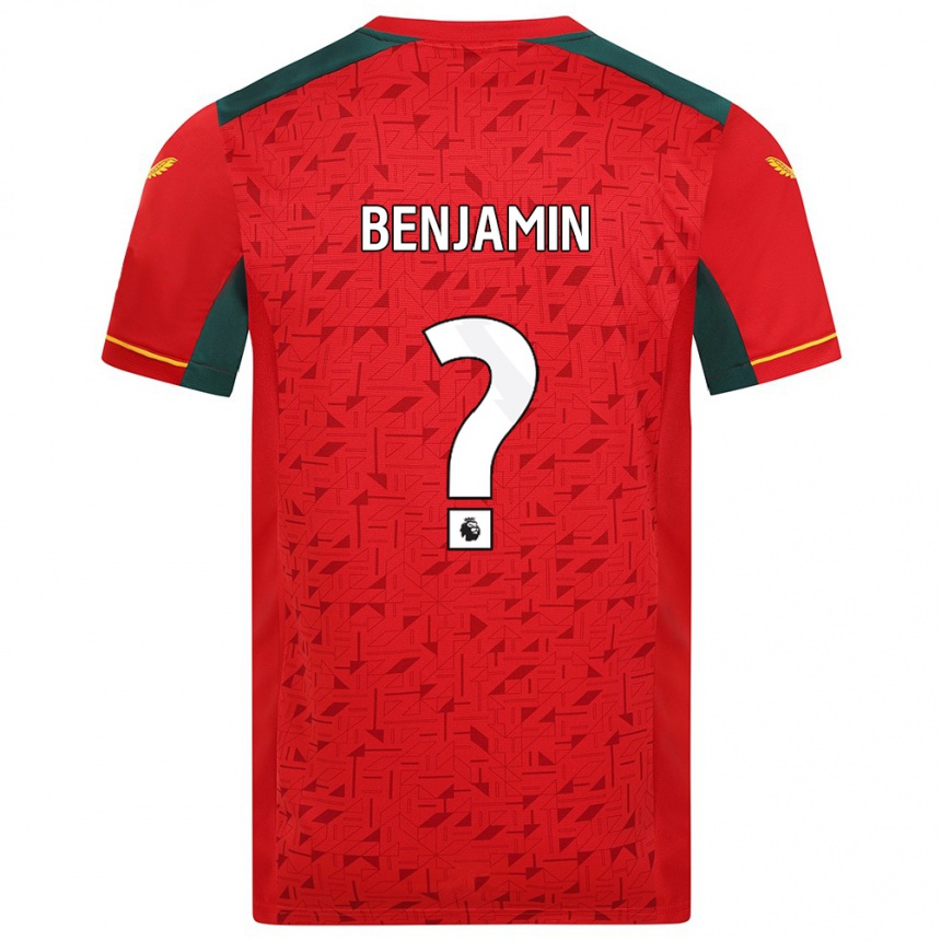 Niño Fútbol Camiseta Lewys Benjamin #0 Rojo 2ª Equipación 2023/24 Perú