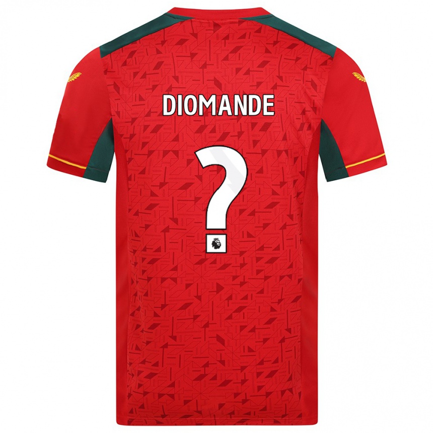 Niño Fútbol Camiseta Muhamed Diomande #0 Rojo 2ª Equipación 2023/24 Perú