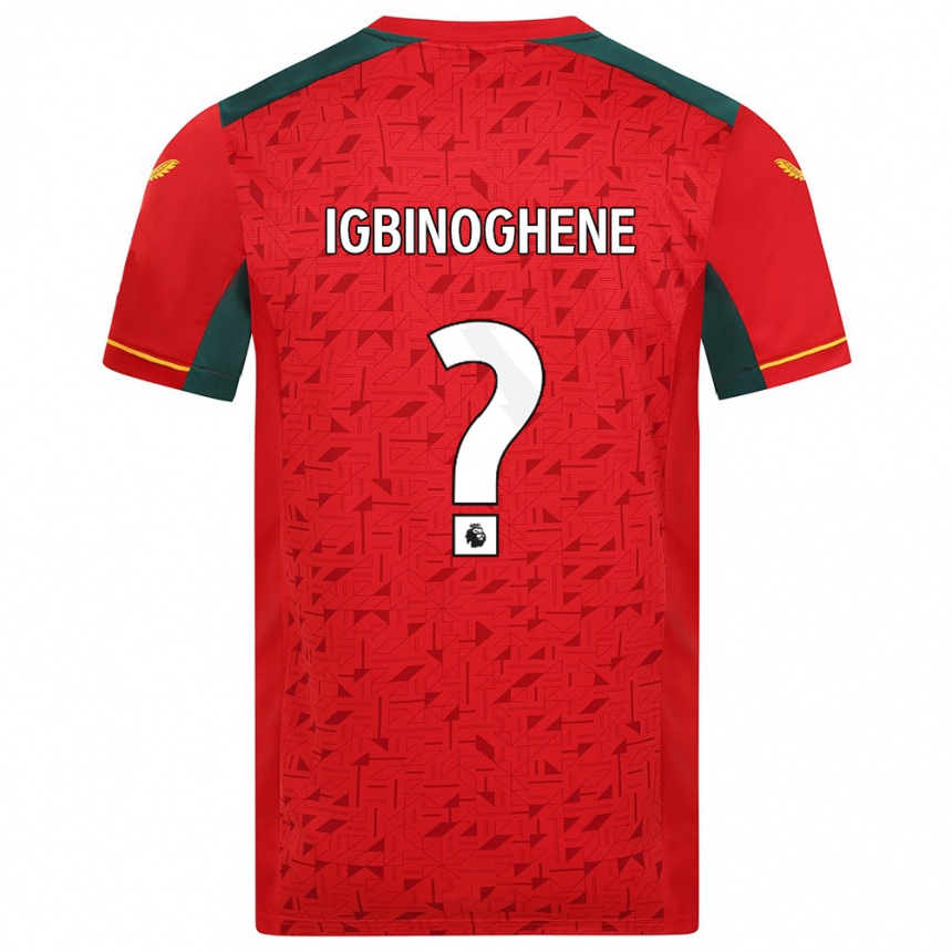 Niño Fútbol Camiseta Testimony Igbinoghene #0 Rojo 2ª Equipación 2023/24 Perú