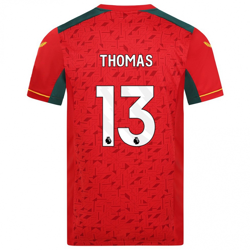 Niño Fútbol Camiseta Bec Thomas #13 Rojo 2ª Equipación 2023/24 Perú