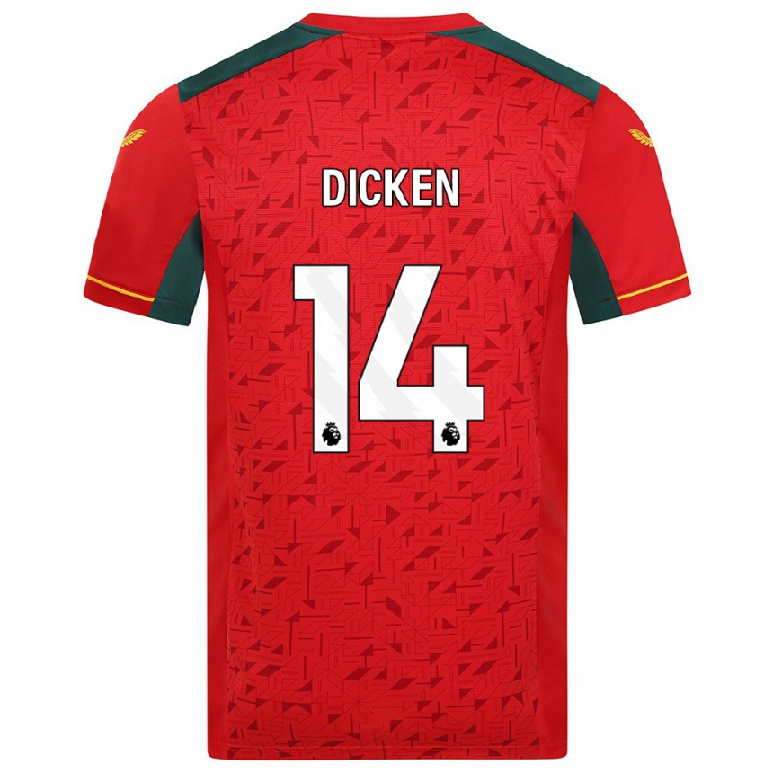 Niño Fútbol Camiseta Amy Dicken #14 Rojo 2ª Equipación 2023/24 Perú