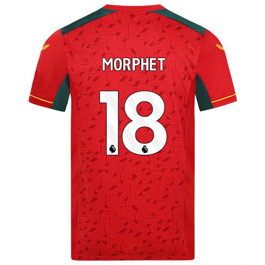 Niño Fútbol Camiseta Anna Morphet #18 Rojo 2ª Equipación 2023/24 Perú