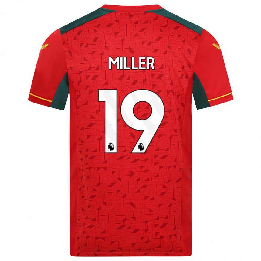 Niño Fútbol Camiseta Ali Miller #19 Rojo 2ª Equipación 2023/24 Perú