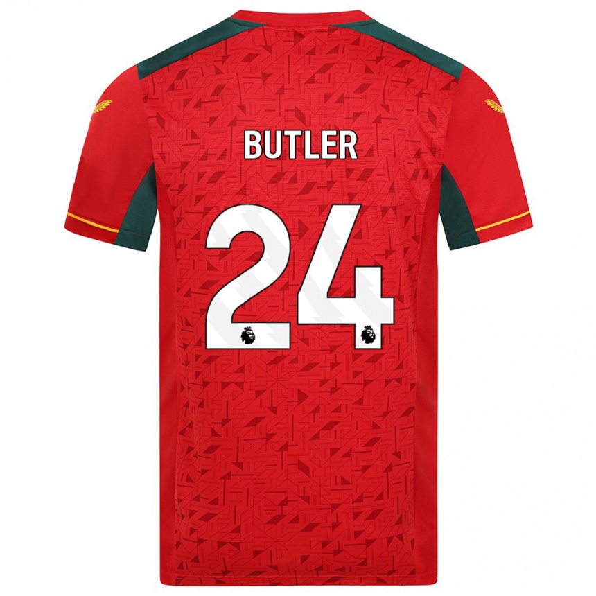 Niño Fútbol Camiseta Elli Butler #24 Rojo 2ª Equipación 2023/24 Perú