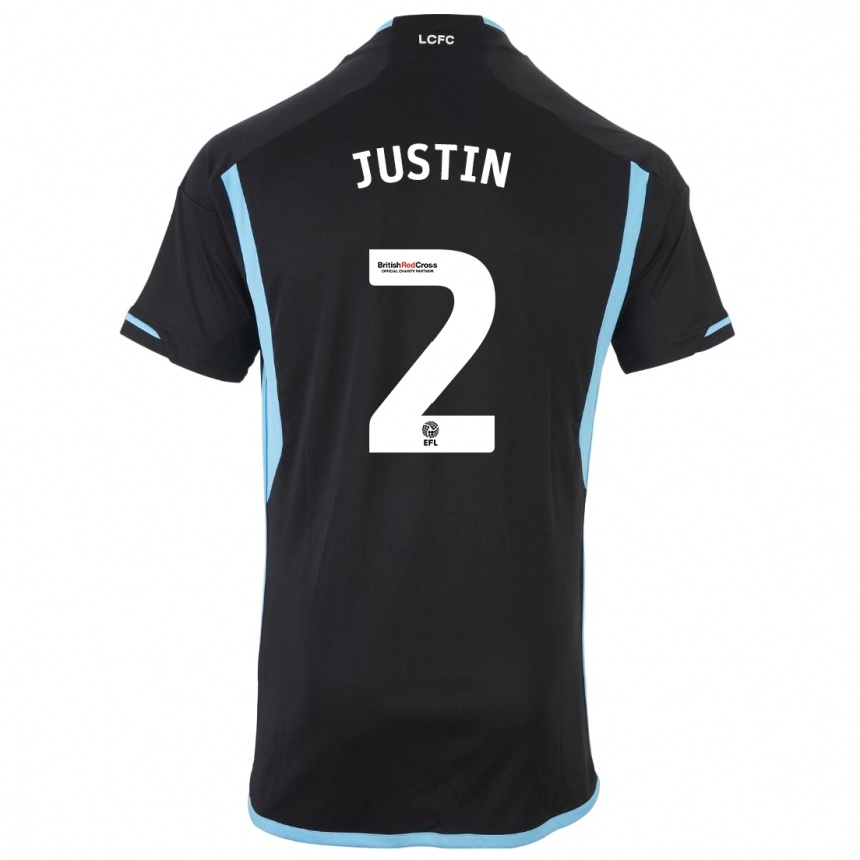 Niño Fútbol Camiseta James Justin #2 Negro 2ª Equipación 2023/24 Perú