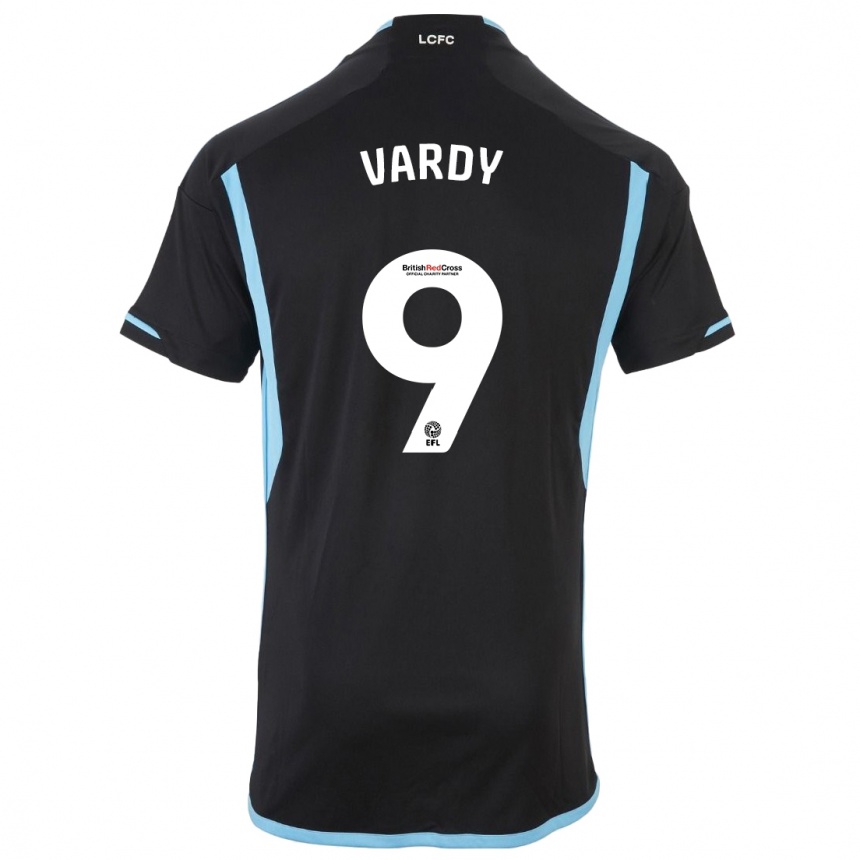 Niño Fútbol Camiseta Jamie Vardy #9 Negro 2ª Equipación 2023/24 Perú