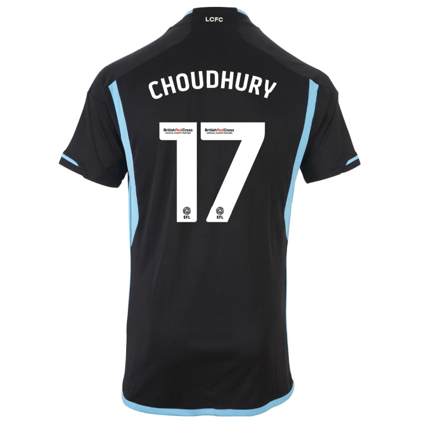 Niño Fútbol Camiseta Hamza Choudhury #17 Negro 2ª Equipación 2023/24 Perú